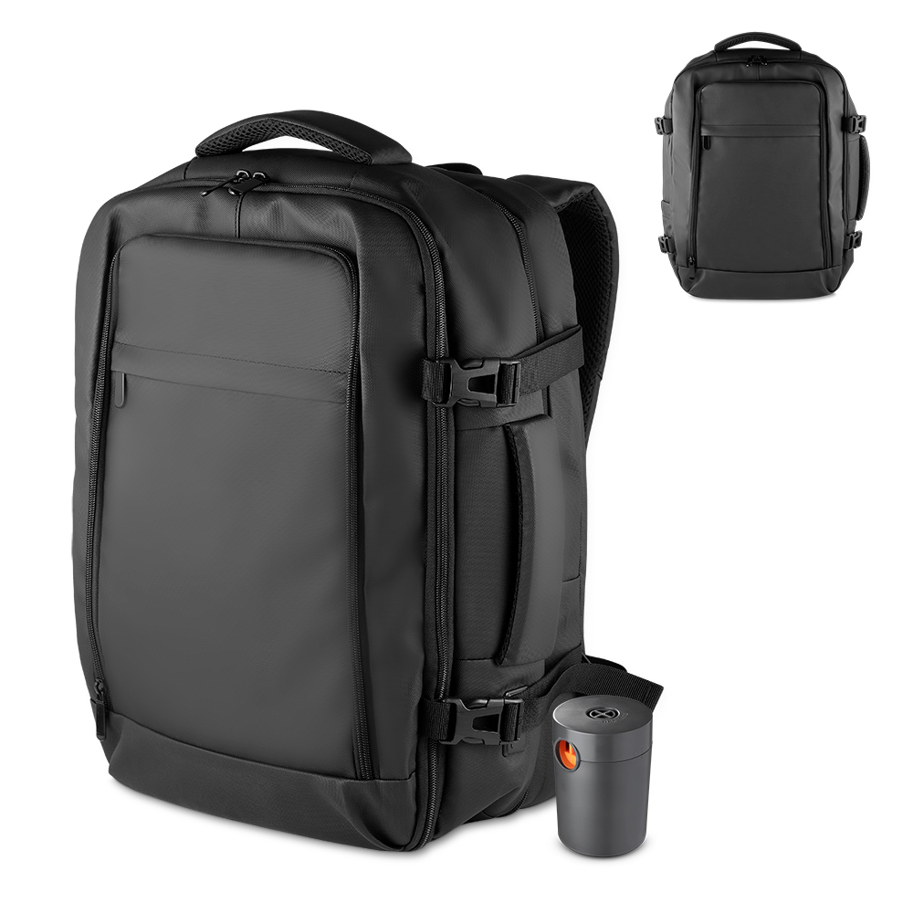 Mochila com compartimento a vácuo e expansor