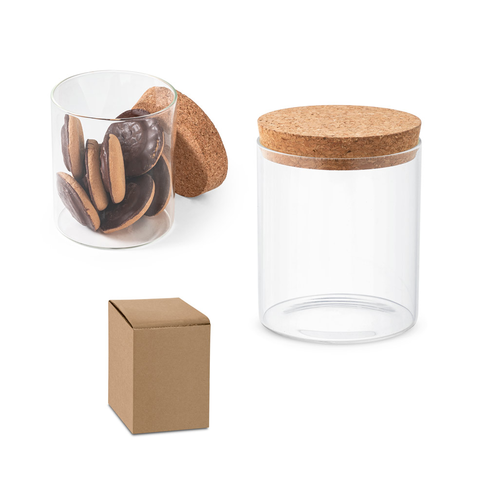 Frasco em vidro borosilicato com tampa de cortiça 700 mL